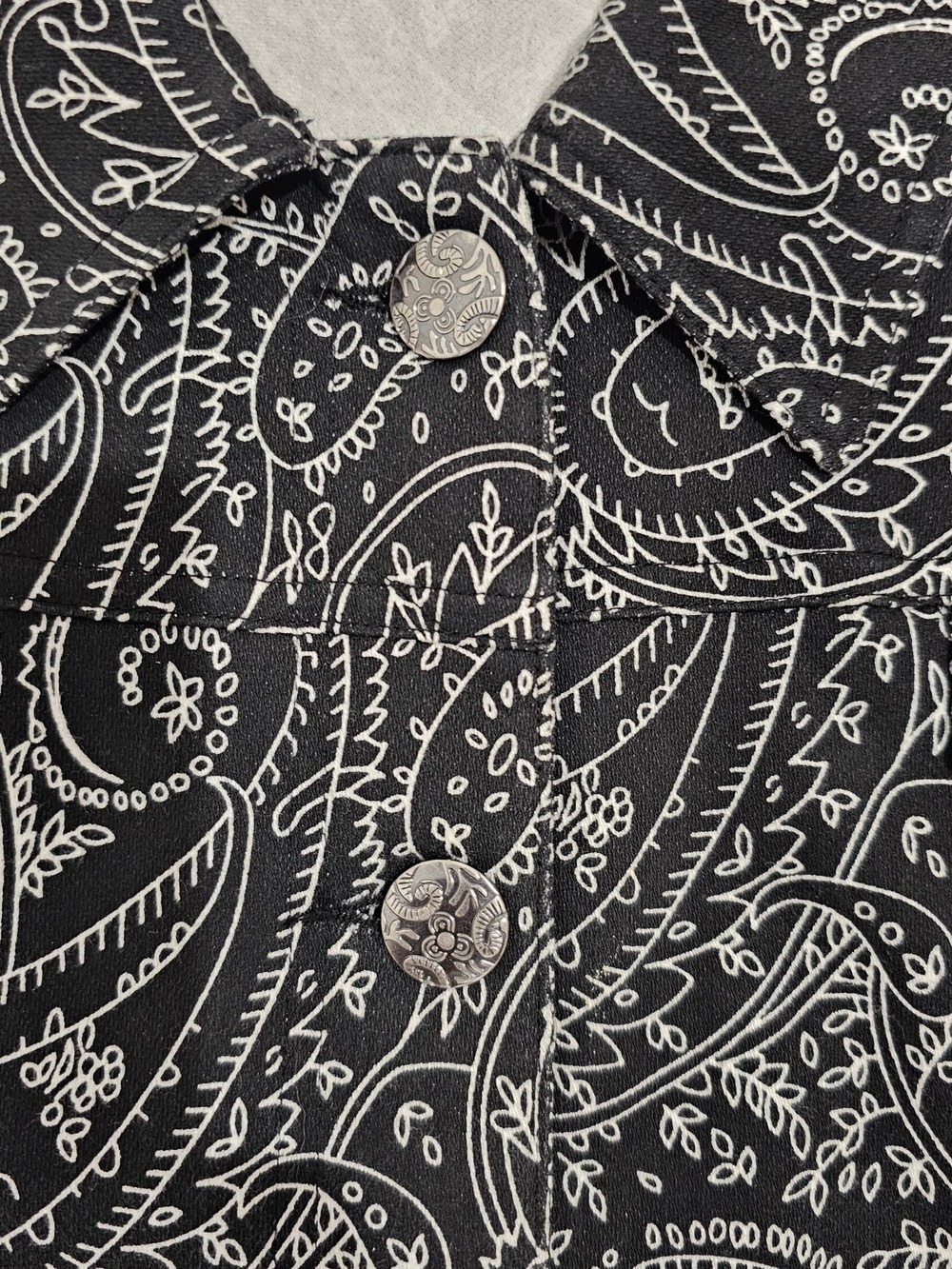 Blue Sky Fair Trade Cotton  Paisley Western Jacket 2X Boho Ranchwear Cottagecore - Picture 8 of 16